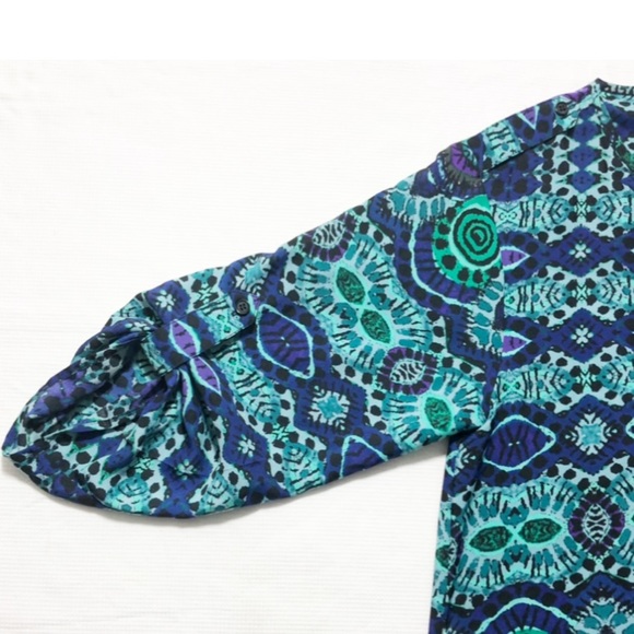 Anthropologie Maeve Ikat Shirt Dress-a9 - Picture 7 of 8